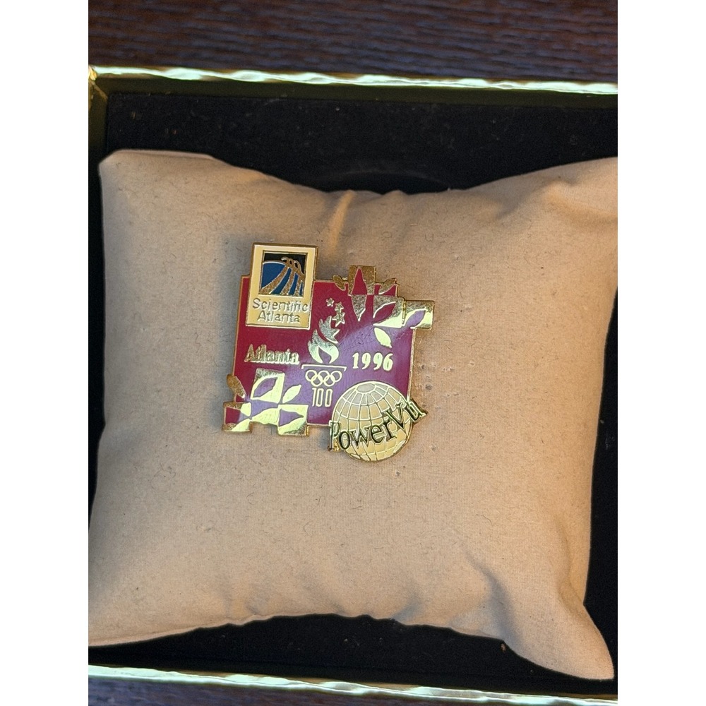 Vintage 1996 Atlanta Olympics Pin Scientific Atlanta PowerVu Centennial Games
